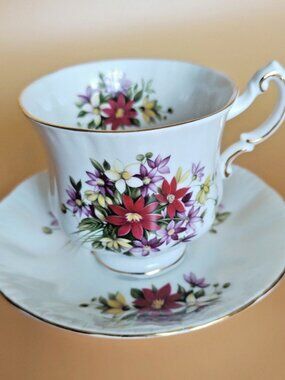 Vintage Paragon Cup & Saucer Set Festival Series "F" Montrose Shape 1960-1970